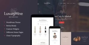 Luxury Wine Liquor Store & Vineyard WP Theme + Shop