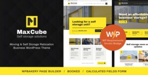 MaxCube Moving & Self Storage Relocation Business WP Theme
