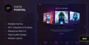 MetaPortal NFT Portfolio WP Theme