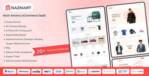 Nazmart Multi-Tenancy eCommerce Platform (SAAS)