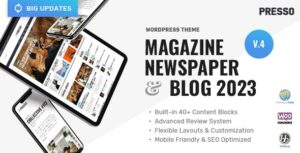 PRESSO Modern Magazine Newspaper Viral Theme