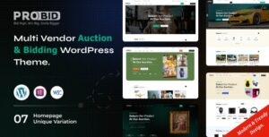 Probid Multi Vendor Auctions WooCommerce WP Theme