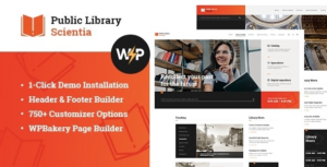 Scientia Public Library & Book Store Education WP Theme
