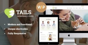 Tails Veterinary Clinic, Pet Care & Animal WP Theme + Shop
