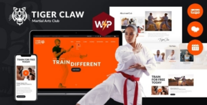 Tiger Claw Martial Arts School and Fitness Center WP Theme