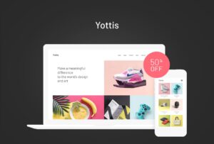 Yottis Personal Creative Portfolio WP Theme + Store