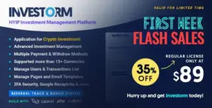 Investorm Advanced HYIP Investment Management Platform