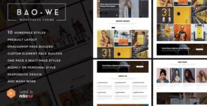 Baowe Responsive One/Multi Page Portfolio WP Theme