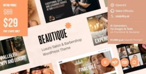 Beautique Luxury Salon & Barbershop WP Theme