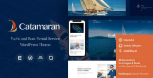 Catamaran Yacht Club & Boat Rental WP theme