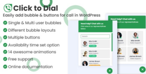 Click to dial Direct call from website WP plugin
