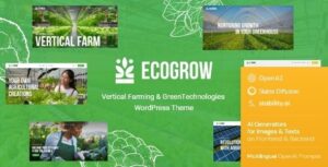 EcoGrow Vertical Farming & Green Technologies Theme + AI