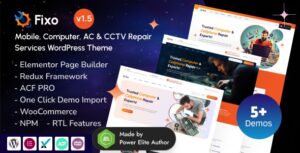 Fixo Mobile & Computer Repair Services Elementor WP Theme