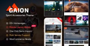 Gaion Sport Accessories Shop WP WooCommerce Theme (Mobile Layout Ready)