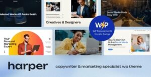 Harper Copywriter & Marketing Specialist WP Theme