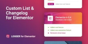 Logger Changelog & Custom List for Elementor