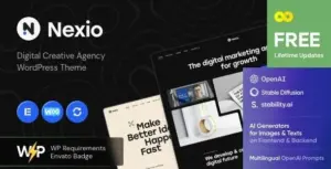 Nexio Digital Creative Agency WP Theme + AI