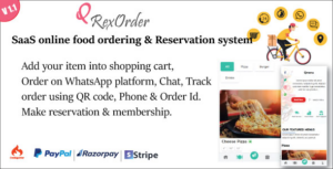 QrexOrder SaaS QR Multiple Restaurants / WhatsApp Online ordering / Reservation system [Extended Version**]