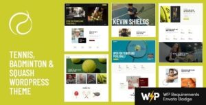 Racquet Tennis, Badminton & Squash WP Theme