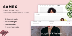 Samex Clean, Minimal Shop WooCommerce WP Theme