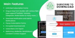Subscribe to Download An Advanced Subscription Plugin For WP