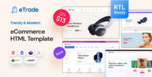 eTrade eCommerce html template + RTL