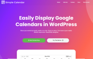 Simple Calendar Premium (Full Calendar + Google Calendar Pro Addons)