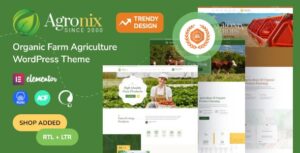 Agronix Organic Farm Agriculture WP Theme + RTL