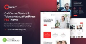 Callerr Call Center Service & Telemarketing FSE WP Theme
