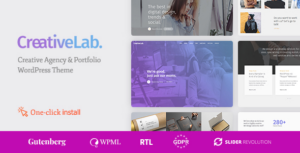 Creative Lab Studio Portfolio & Design Agency WP Theme