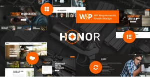 Honor Shooting Club and Weapon Shop WP Theme