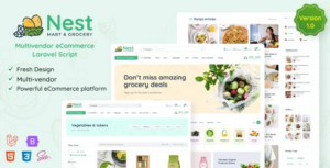 Nest Multivendor Organic and Grocery Laravel eCommerce System