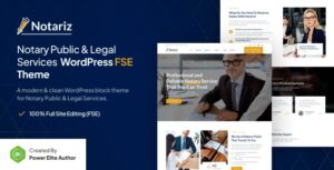 Notariz Notary Public & Legal Services FSE WP Theme