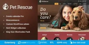 Pet Rescue Animals And Shelter Charity Wp Theme