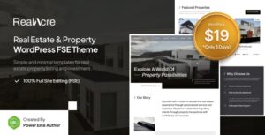 RealAcre Real Estate & Property Full Site Editing WP Theme