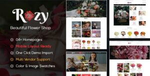 Rozy Flower Shop WooCommerce WP Theme