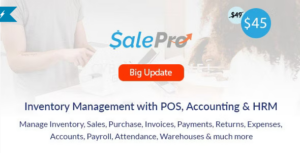 SalePro Inventory Management System with POS, HRM, Accounting