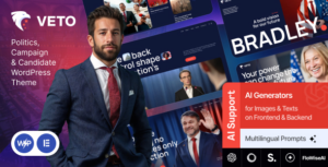 Veto Politics, Campaign & Candidate WP Theme