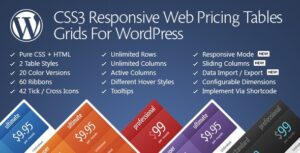 CSS3 Responsive WP Compare Pricing Tables