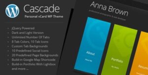 Cascade Personal vCard WP Theme