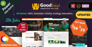GoodSoul Charity & Fundraising WP Theme