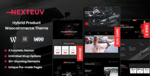 NextEuv EV Shop, Single Product Store Theme