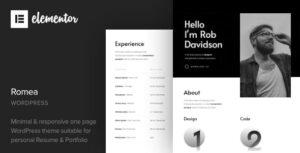 Romea Personal Portfolio WP Theme