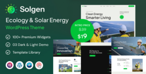 Solgen Ecology & Solar Energy WP Theme