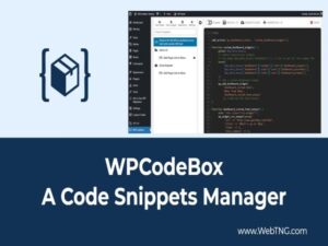 WPCodeBox The easiest way to add Code Snippets to WP