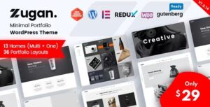 Zugan Minimal Portfolio WP Theme