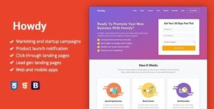 Howdy Multipurpose High-Converting Landing Page WP Theme