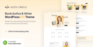 Aleesa Book Author & Writer Gutenverse WP Theme