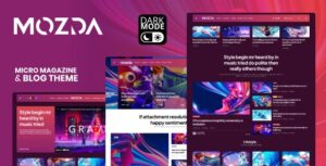 Mozda Micro Magazine & Blog Theme with Dark Mode