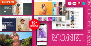 Monki Elementor Fashion WooCommerce WP Theme